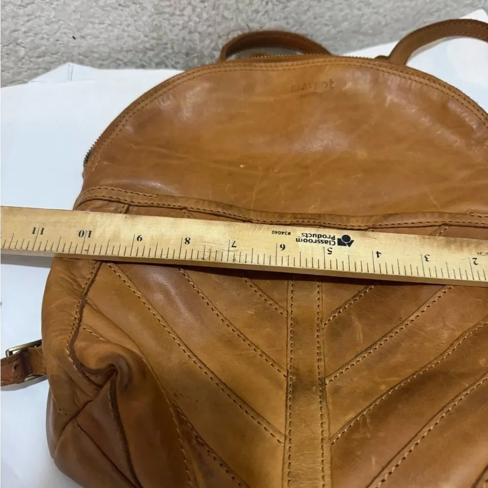Margot Tan natural Leather Backpack